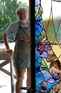 Larry Ribbecke with Stained Glass